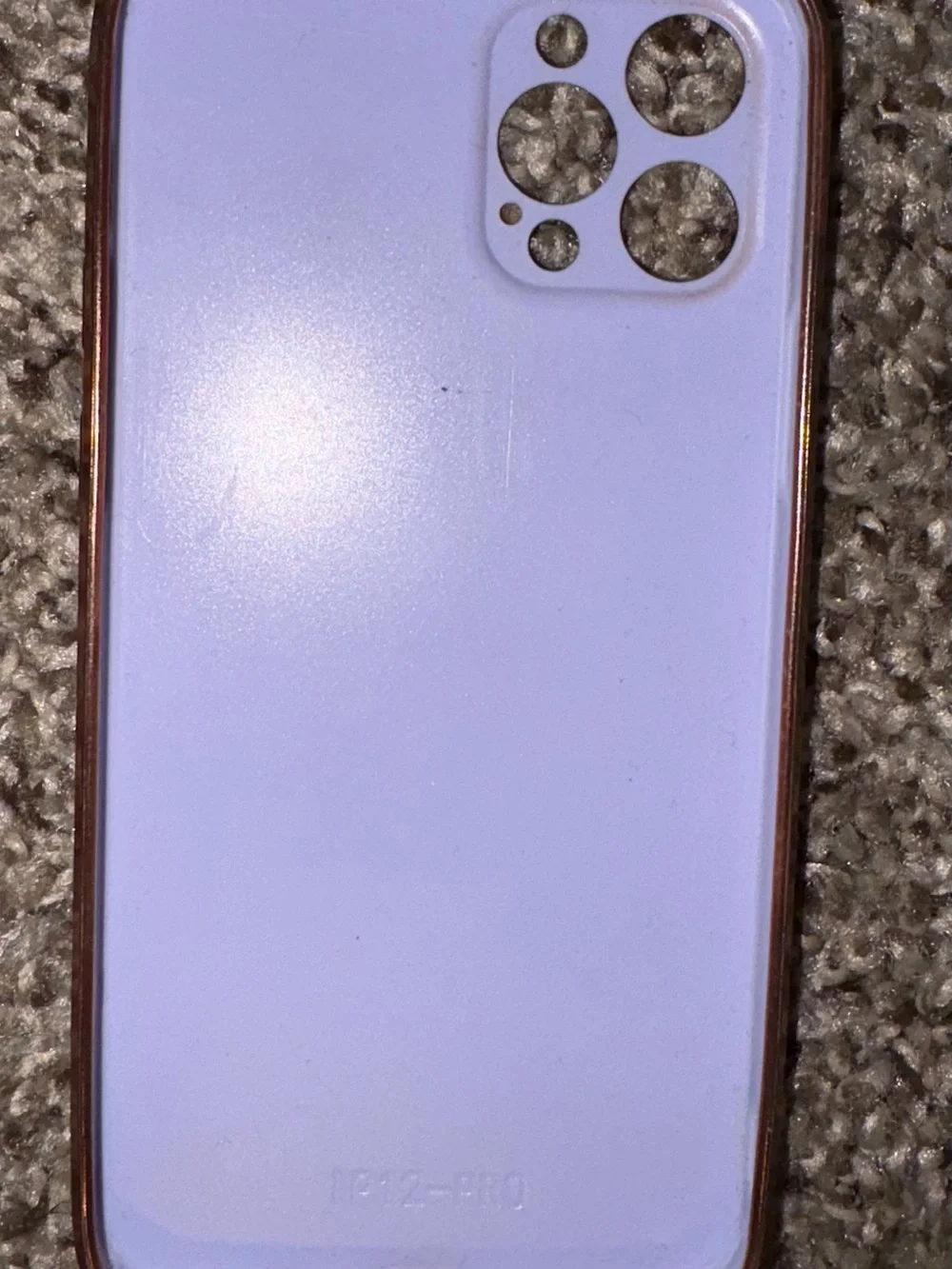 Marble Pattern Phone Case - White & Lavender - IPHONE 12PRO